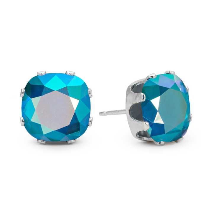 Limitless Cushion Sterling Silver Stud Earrings