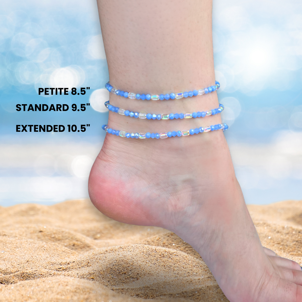 Maliblu Crystal Beaded Summer Anklet