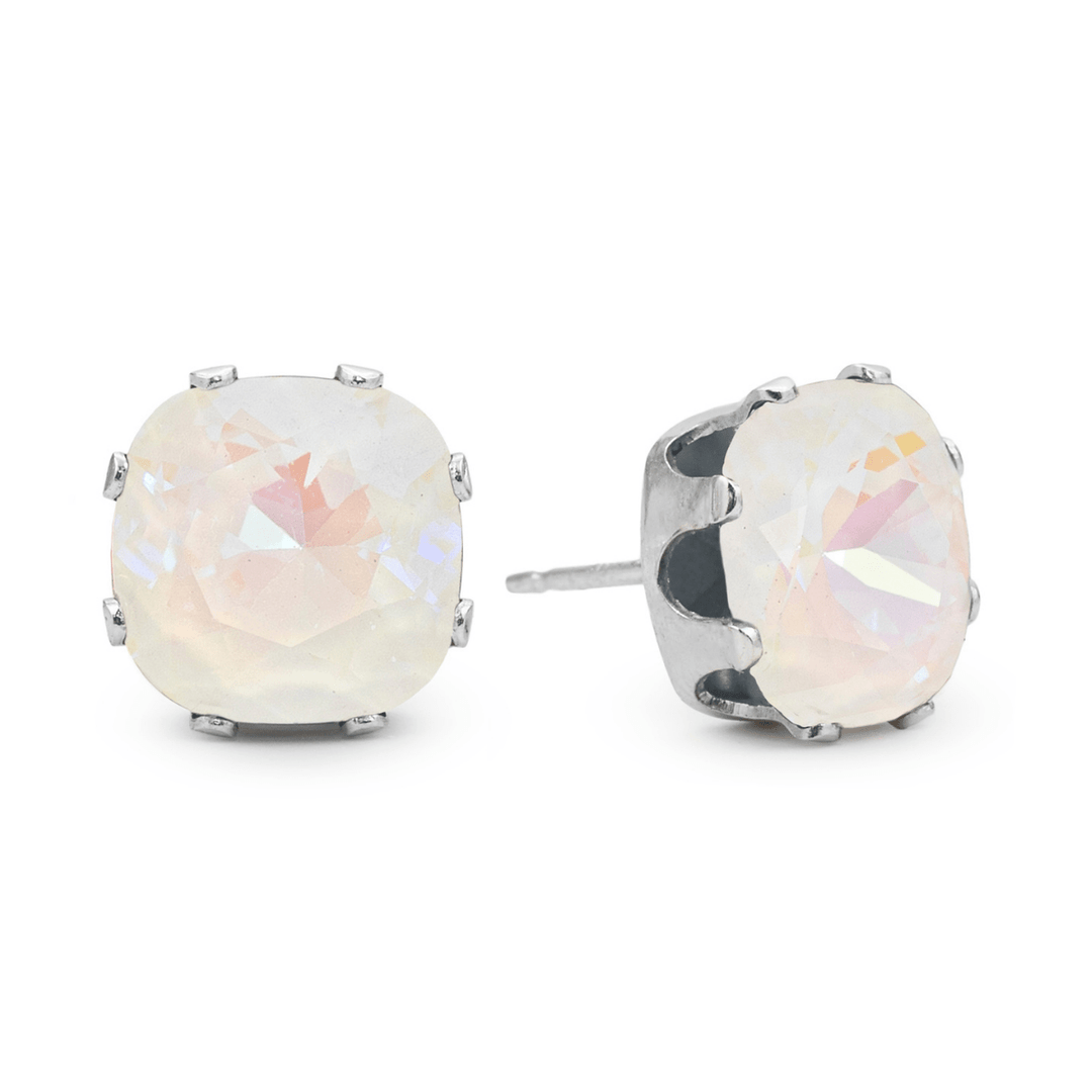 Marshmallow Cushion Sterling Silver Stud Earrings - JoJo Loves You