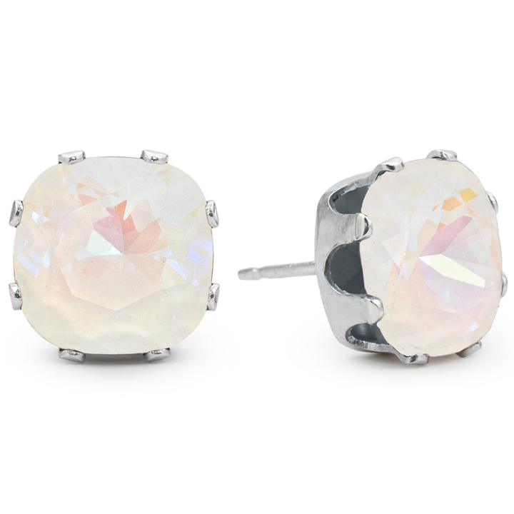 Marshmallow Mega Cushion Sterling Silver Stud Earrings