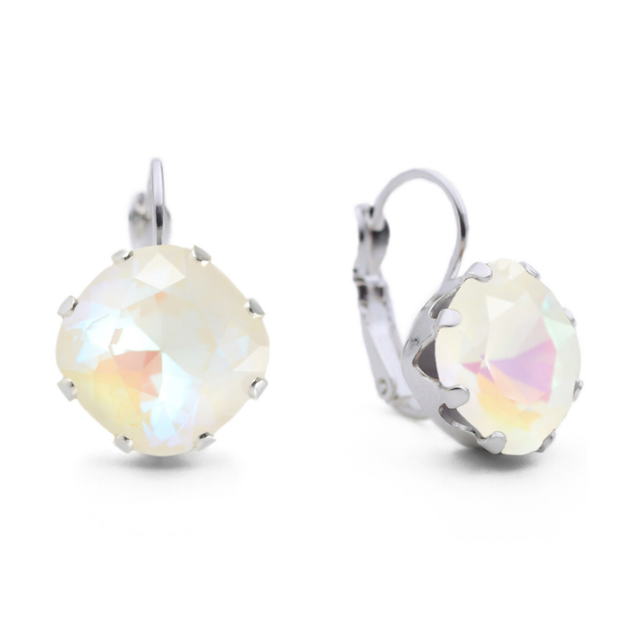 Marshmallow Mega Leverback Drop Earrings