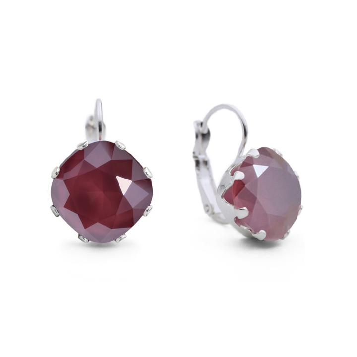 Merlot Leverback Drop Earrings