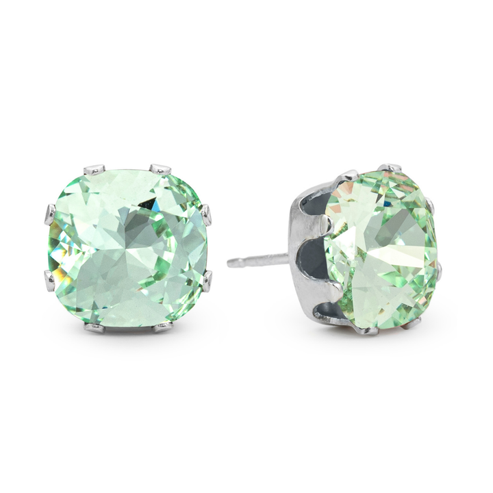 Mint Cushion Sterling Silver Stud Earrings