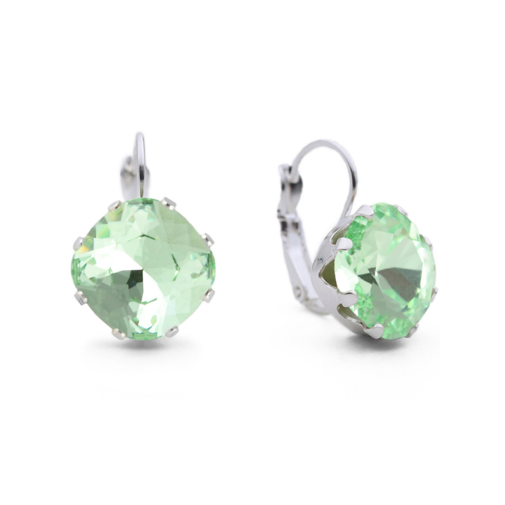 Mint Leverback Drop Earrings
