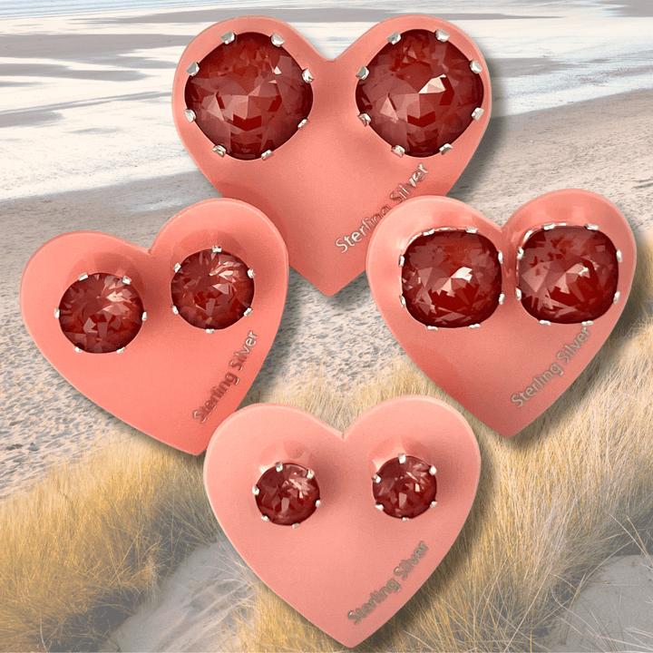 Nantucket Red Stud Earring Styles - JoJo Loves You