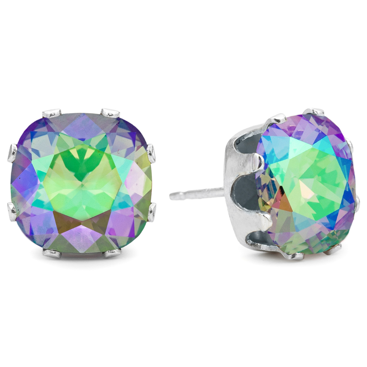 Paradise Shine Mega Cushion Sterling Silver Stud Earrings - JoJo Loves You