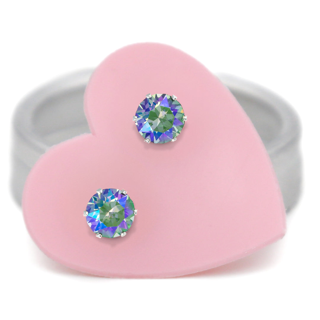 Paradise Shine Micro Mini Bling Sterling Silver Stud Earrings