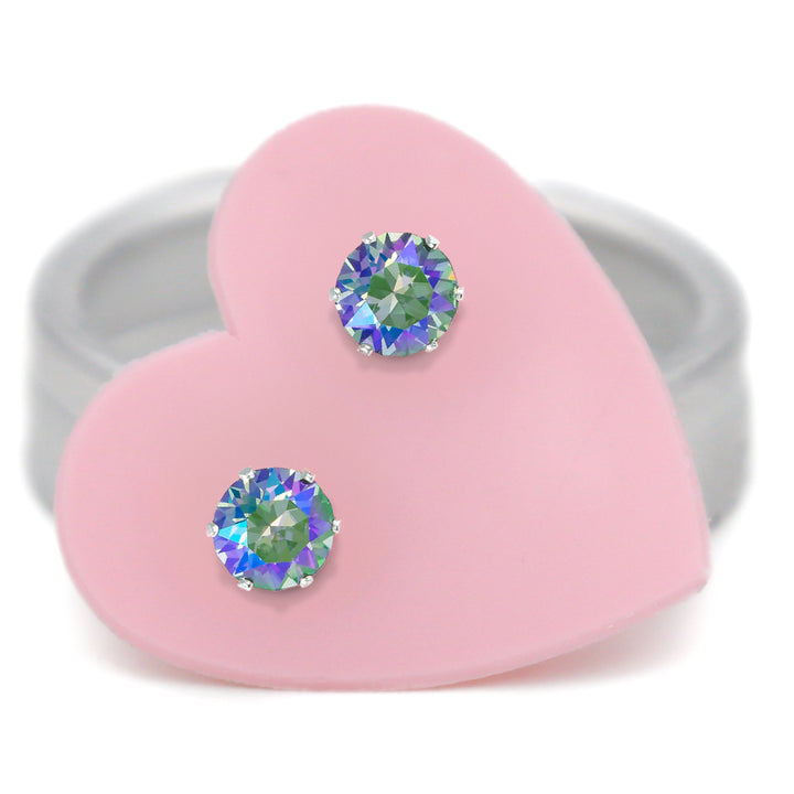 Paradise Shine Micro Mini Bling Sterling Silver Stud Earrings