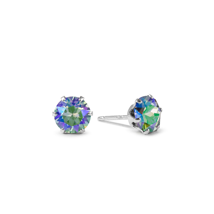 Paradise Shine Micro Mini Bling Sterling Silver Stud Earrings