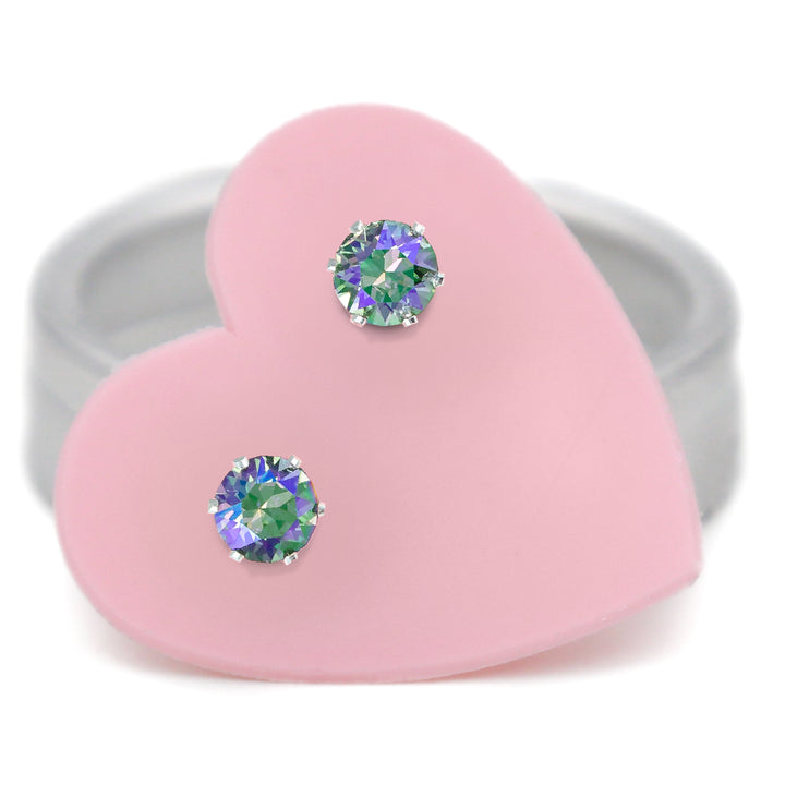 Paradise Shine Ultra Micro Mini Bling Sterling Silver Stud Earrings