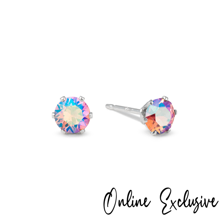 Pink Inc. Micro Mini Bling Sterling Silver Stud Earrings