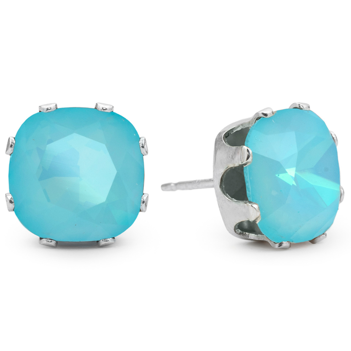 Pool Party Mega Cushion Sterling Silver Stud Earrings