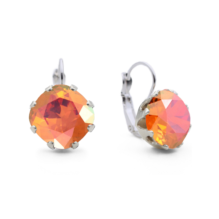 Pumpkin Spice Leverback Drop Earrings