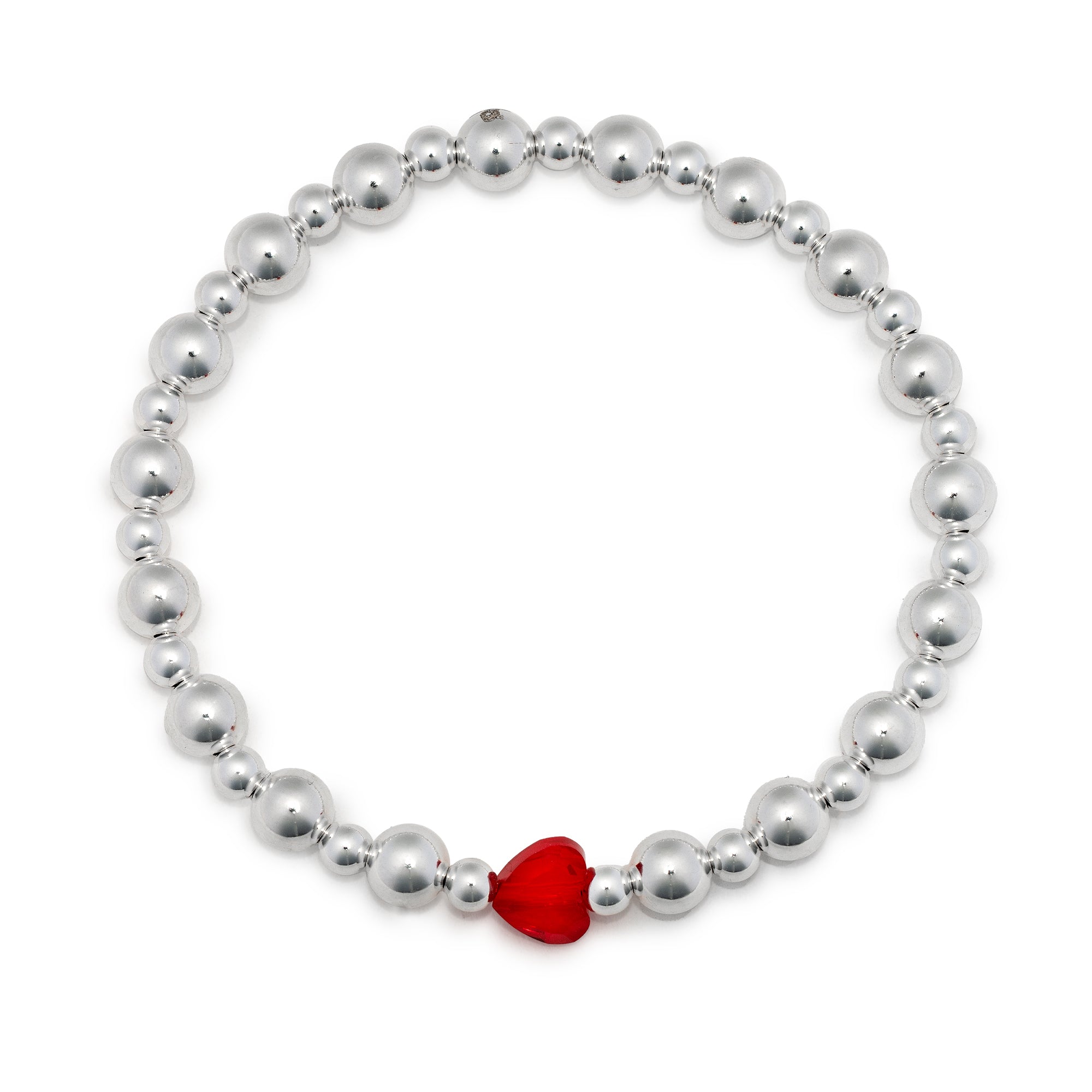 Crystal Heart Beaded Bracelet | 3 Sizes + Kids | JoJo Loves You