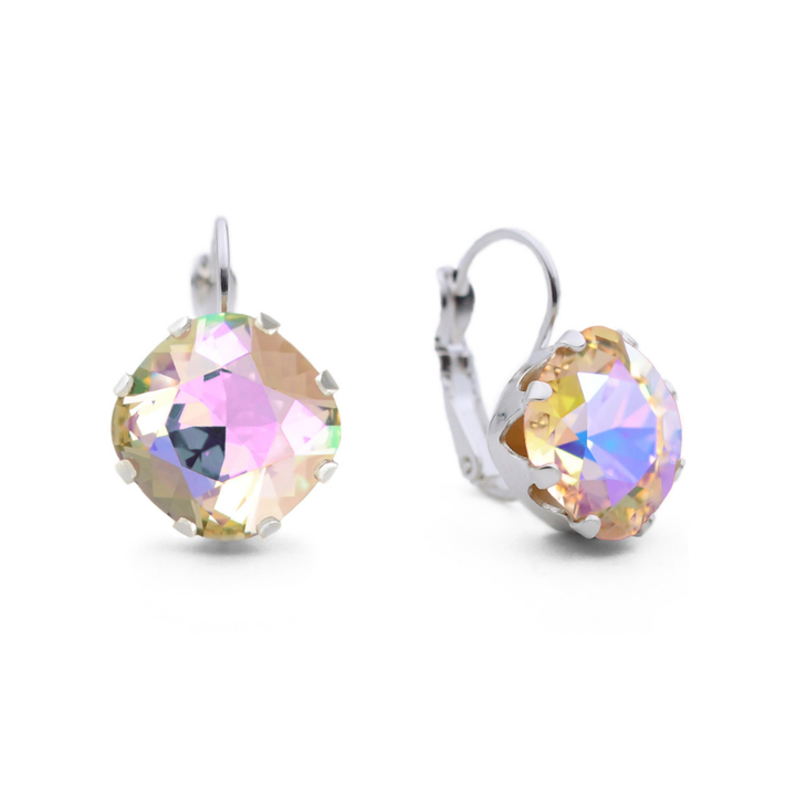 Silk AB Leverback Drop Earrings
