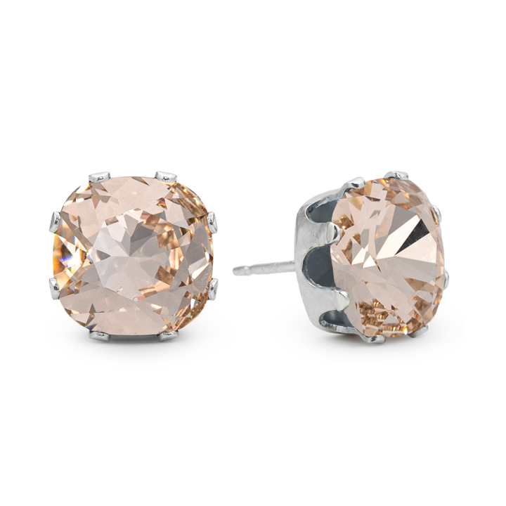 Silk Cushion Sterling Silver Stud Earrings