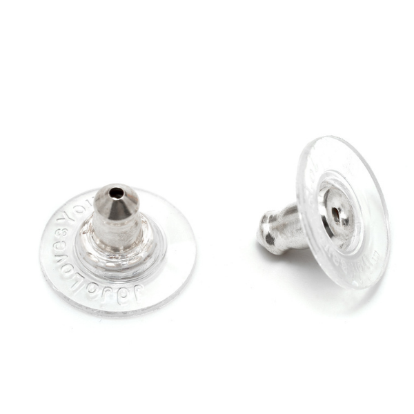 Rose Pink Vintage Mega Pyramid Sterling Silver Stud Earrings