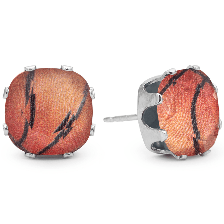 Slam Dunk Mega Cushion Sterling Silver Stud Earrings - JoJo Loves You