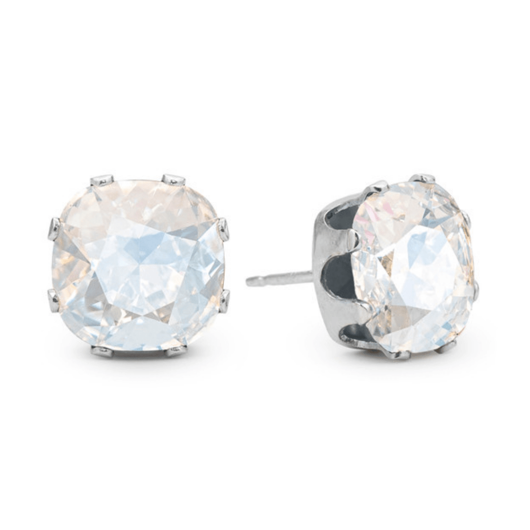 Snowflake Cushion Sterling Silver Stud Earrings - JoJo Loves You