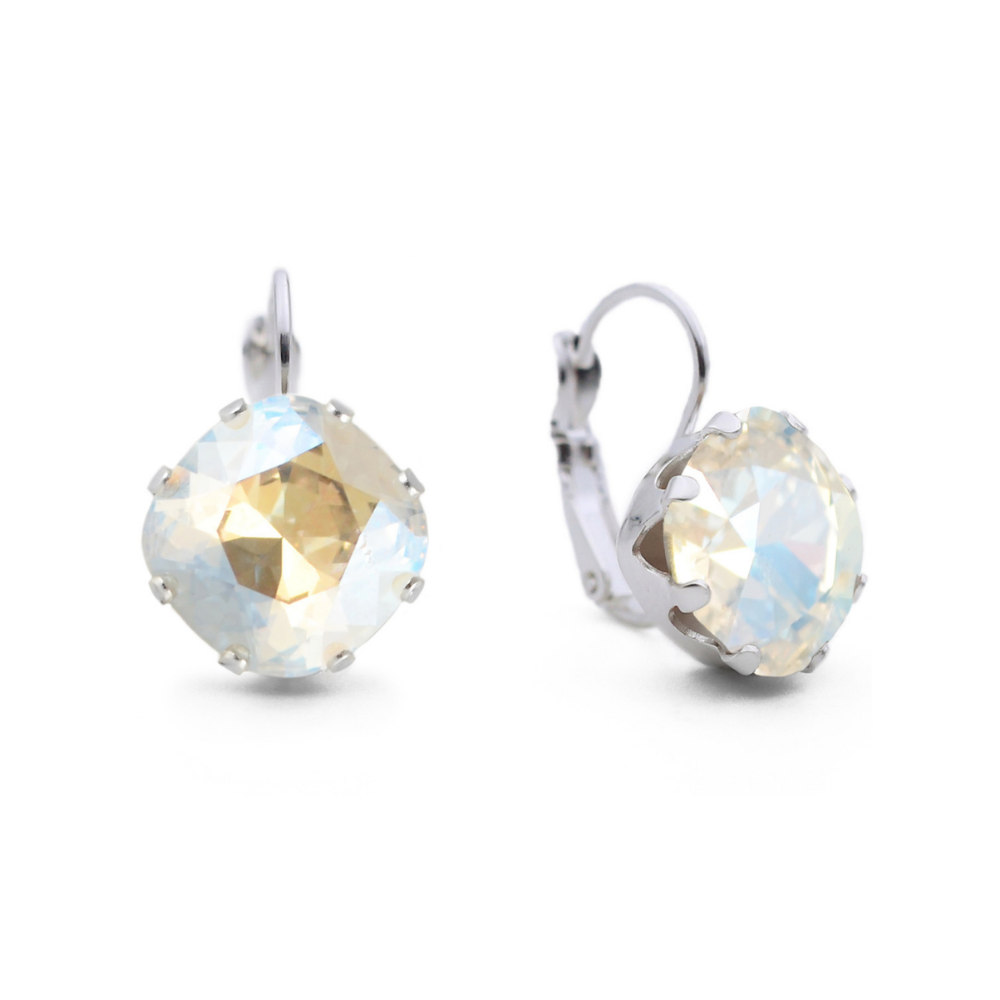 Snowflake Leverback Drop Earrings