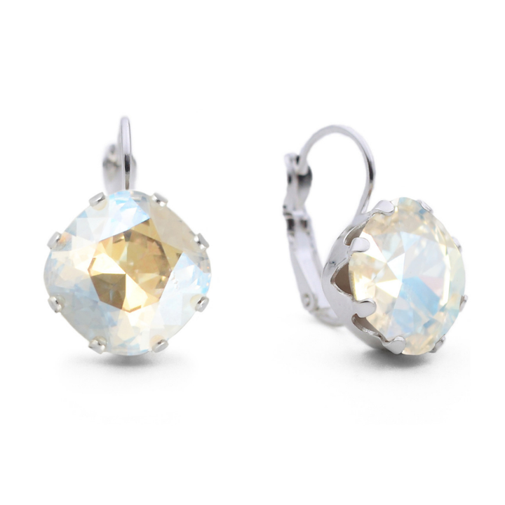 Snowflake Mega Leverback Drop Earrings