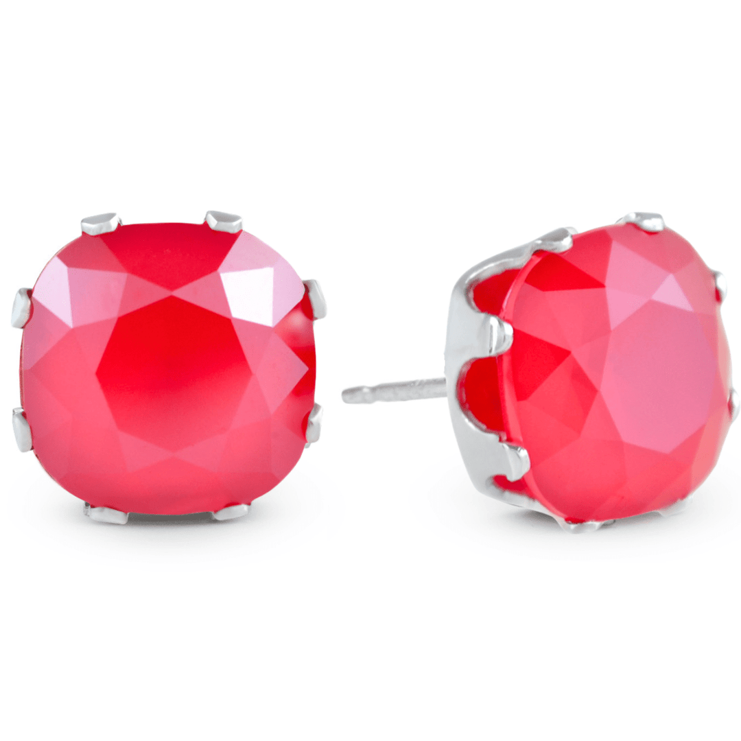 Stiletto Mega Cushion Sterling Silver Stud Earrings - JoJo Loves You