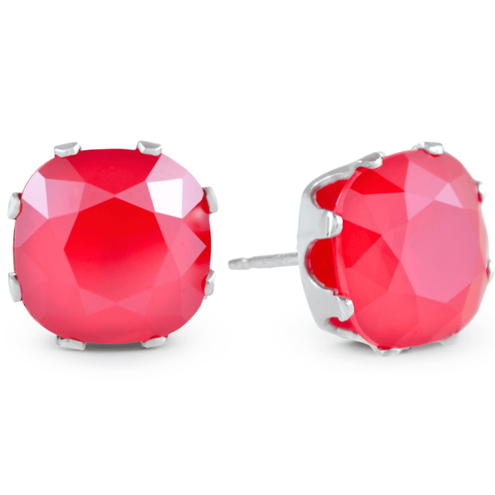 Stiletto Mega Cushion Sterling Silver Stud Earrings - JoJo Loves You