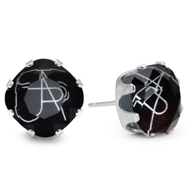 Taurus Mega Cushion Sterling Silver Stud Earrings