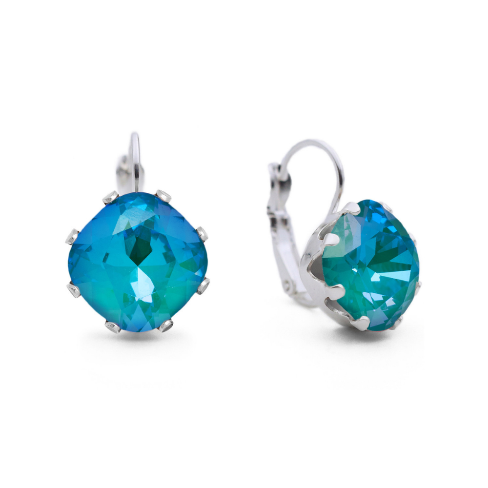 Turquoise & Caicos Leverback Earrings.