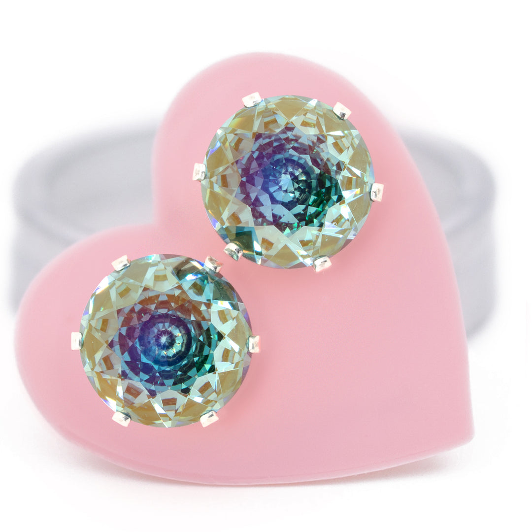 Pure Imagination Bling Sterling Silver Stud Earrings