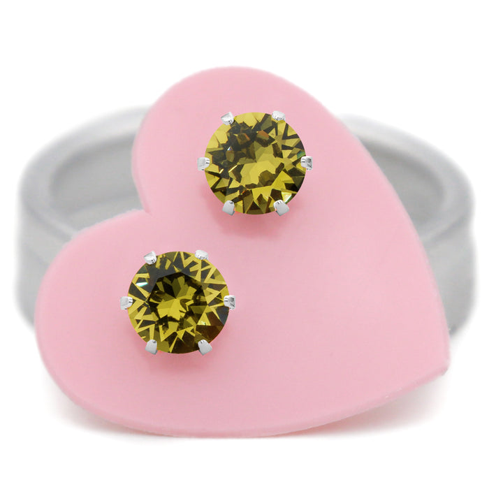 Olive Ultra Mini Bling Sterling Silver Stud Earrings