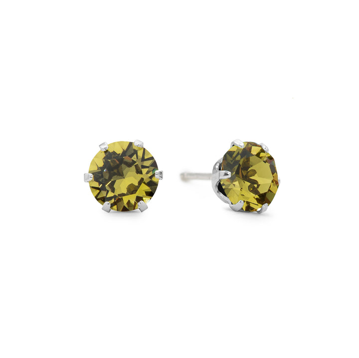 Olive Ultra Mini Bling Sterling Silver Stud Earrings