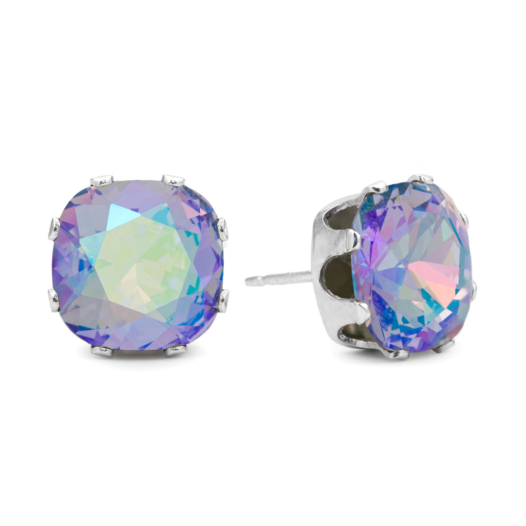 Unicorn Cushion Sterling Silver Stud Earrings