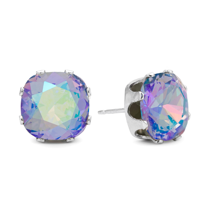 Unicorn Cushion Sterling Silver Stud Earrings