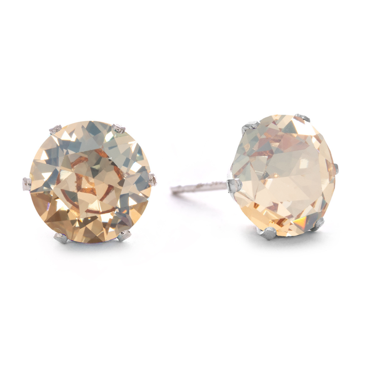 Vanilla Mega Bling Sterling Silver Stud Earrings