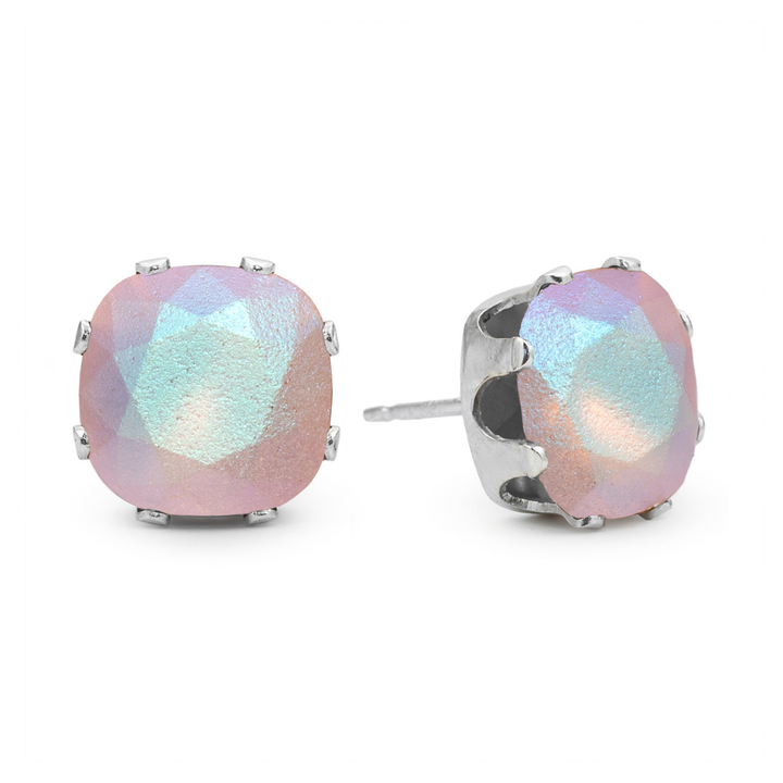 Whipped Dream Cushion Sterling Silver Stud Earrings