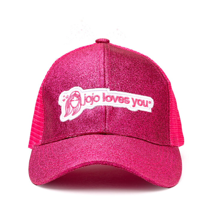 Pink Sparkle JoJo Logo Hat